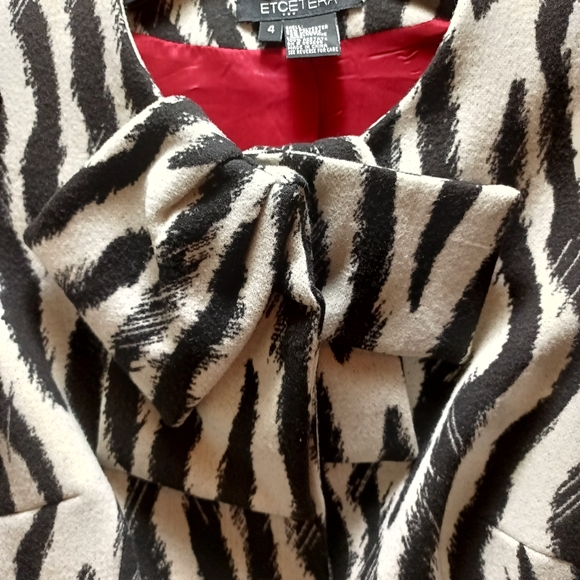Etcetera Women's Animal Print Coat Size 4 NWOT - Picture 3 of 6